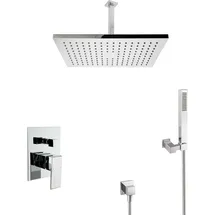 PaulGurkes Regendusche Unterputz Dusch Set eckig mit Deckenarm