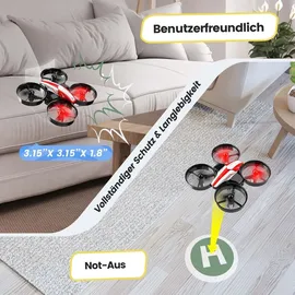 Holy Stone HS210 Mini Drohne für Kinder Anfänger,RC Quadcopter mit 3 Akkus Lange Flugzeit,Automatische Höhenhaltung,3D Flips,Headless Modus