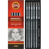 Koh-I-Noor Progresso Graphitstifte-Set, holzfrei (6 Stück)