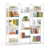 Relaxdays Bücherregal 166 x 158 x 24 cm Weiß