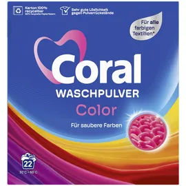 Coral Colorwaschmittel Waschpulver Pulver 22 WL