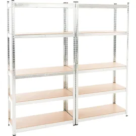CLP 2er Set Steckregal G 90x40x180 silber