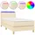 vidaXL Boxspringbett mit Matratze & LED Creme 100x200 cm Stoff