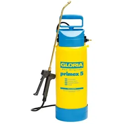 GLORIA Primex 5, Kompressionsgartenspritzer, 7 l, 5 l, Blau, Gelb, Kunststoff, M