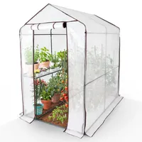 Arebos Foliengewächshaus Transparent 2,20 m2