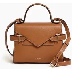 Le Tanneur Emilie S Grained Leather Double Flap Tan, braun
