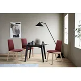 Stressless® Polsterstuhl Laurel, Low Back, Größe L, mit abgerundeten Beinen in Schwarz rot