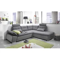 ed exciting design Ecksofa Polyester 4-Sitzer Grau