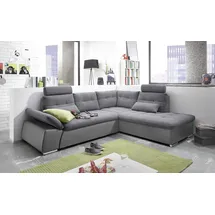 ed exciting design Ecksofa Polyester 4-Sitzer Grau