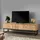 Dmora Suhail TV-Lowboard 180x40x50 cm Eiche/Schwarz Holz/Metall