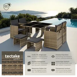 Tectake Bilbao Set 9-tlg. natur