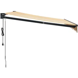 vidaXL Markise 400 cm gelb/weiß
