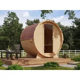 Fasssauna Sauna Gartensauna Außensauna Saunafass Holz Fichte inkl. 2 Liegen