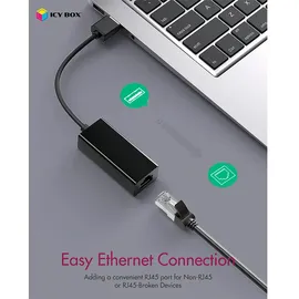 Icy Box USB 3.0 zu Gigabit Ethernet Lan Adapter