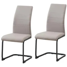 Hti-Living Schwingstuhl PU cappuccino 2er Set