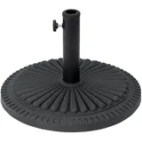 Outsunny Sonnenschirmständer 14 kg Schirmständer für Sonnenschirm rund Schirmstangen 35-48 mm Sonnenschirmfuß für Garten Terrasse Balkon Zement Ø49 cm Schwarz
