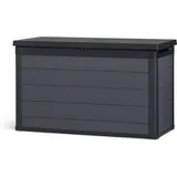 Cortina Aufbewahrungsbox - 151.7x72.5x90cm - 757 Liter Fassungsvermögen - Kunststoff - Grau - Holzoptik - Einfach Zu Montieren - Keter
