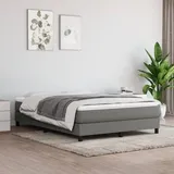 The Living Store Boxspringbett Dunkelgrau 140x200 cm Stoff - Grau