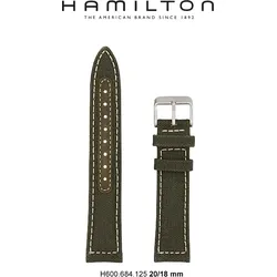 Hamilton Textil auf Leder Khaki Navy Band-set Textil-grün-20/18 H694.684.125 - grün