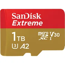 SanDisk Extreme microSDXC UHS-I U3 A2 + SD-Adapter 1 TB