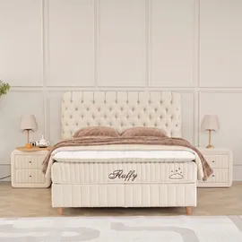 gowoll Boxspringbett 180 x 200 cm Beige