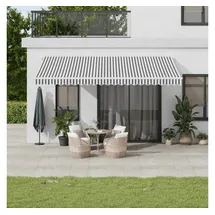 vidaXL Markise Manuell mit LED Anthrazit & Weiß 500x300 cm
