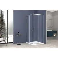 welltime Eckdusche New Trento, BxT: 80x80 cm, Einscheibensicherheitsglas 80 cm x 195 cm x 80 cm