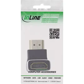 InLine HDMI Adapter, A Stecker / Buchse, 90° unten, 8K UHD