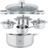 CS Kochsysteme Belm Topf-Set 4-tlg. 3 x Kochtopf + Stielkasserolle