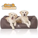 Knuffelwuff Orthopädisches Wasserabweisendes Hundebett Leon XXXL 155 x 105cm Graubraun