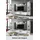 Home Affaire Wohnwand HOME AFFAIRE "VERA II", schwarz (graphit schwarz matt), B:260cm H:130cm T:33cm, Kastenmöbel-Sets, Wohnwand, Mediawand 260 cm, Vitrine mit Verglasung, stehend und hängend