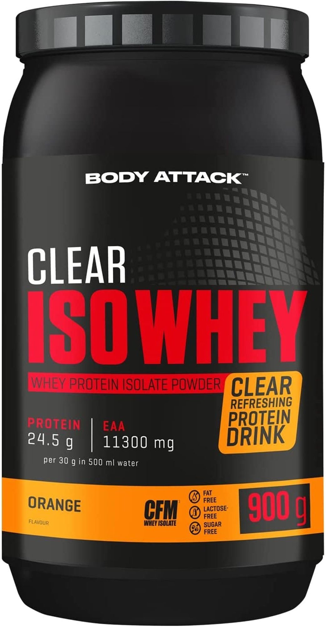 Body Attack Clear Iso Whey Pulver 900 g