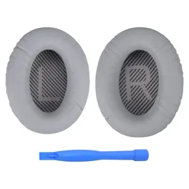 MMobiel Ersatz Ohrpolster für Bose QC35/QC35 II - Memory PolyurethanErsatz Ohrpolster - Grau – Grau