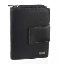 GREENLAND Nature Black Nappa Geldbörse Damen Portemonnaie schwarz