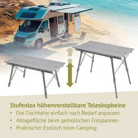 Jawinio Campingtisch Klapptisch Silber
