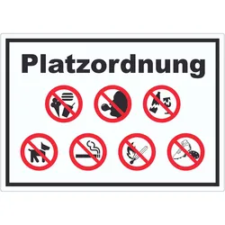 Aufkleber Platzordnung A9 (37x52mm)