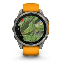 Garmin fenix 8 AMOLED 47 mm sapphire, graphit / titanium titan mit QuickFit Silikon-Armband 26 mm