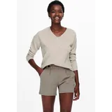Only ONLCAMILLA V-Neck L/S Strickpullover Beige L
