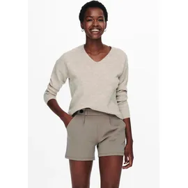 Only ONLCAMILLA V-Neck L/S Strickpullover Beige L