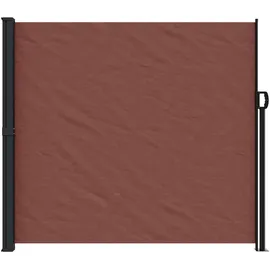 furnicato Seitenmarkise 180 x 500 cm Braun Polyester
