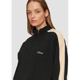 s.Oliver Sweatjacke mit Seitenstreifen - schwarz - 32/34
