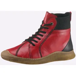 Stiefelette GEMINI, Damen, Gr. 38, rot, Glattleder, modisch, Schuhe