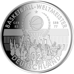 3er-Set Sieger-Gedenkprägungen "Basketball-Weltmeister Deutschland"