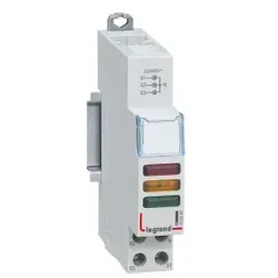 Legrand 412934 Meldeleuchten CX3, LED, 3 Phasen-Kontrolle (Rot-Gelb-Grün), 230/400 VAC, 1TE 1