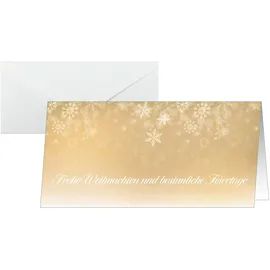 Sigel Weihnachtskarten Golden Christmas Night DIN lang, 25 St.