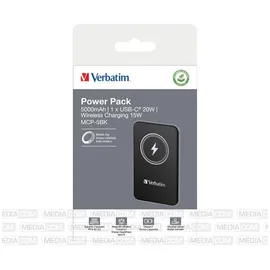 Verbatim Charge 'n' Go 5000 mAh Fast Charge, Quick Charge 3.0, USB PD 3.0, Adaptive Fast Charge LiPo