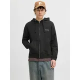 JACK & JONES JORNORREBRO EMB Sweat Zip Hood Kapuzensweatshirt Herren Schwarz L
