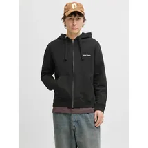 JACK & JONES JORNORREBRO EMB Sweat Zip Hood Kapuzensweatshirt Herren Schwarz L