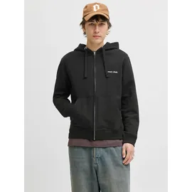 JACK & JONES JORNORREBRO EMB Sweat Zip Hood Kapuzensweatshirt Herren Schwarz L
