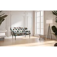 2-Sitzer PLACES OF STYLE "Amber", rosa (rose, blau), B:153cm H:97cm T:87cm, 100% Polyester, Sofas, mit Knopfheftung,in verschieden Stoffarten